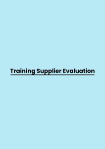 Training Supplier Evaluation pelatihan Supplier Evaluation di bali