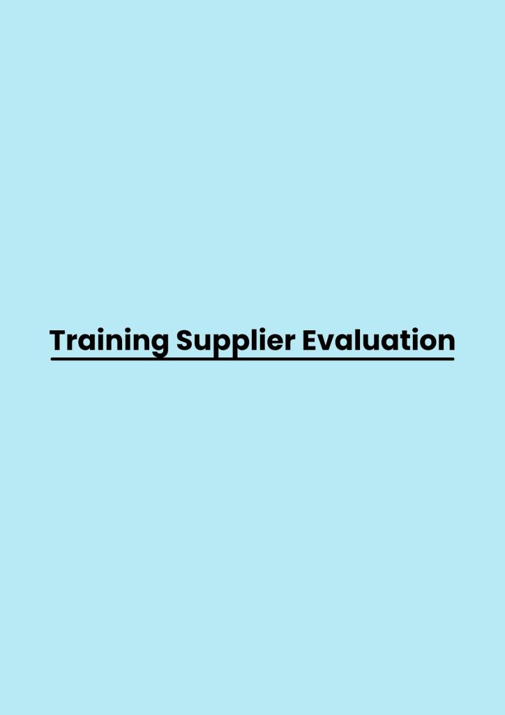 pelatihan Supplier Evaluation di bali