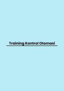 pelatihan Kontrol Otomasi di bali
