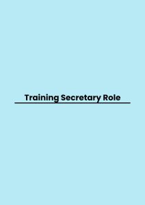 Training Secretary Role