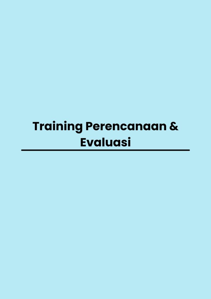 pelatihan Perencanaan & Evaluasi di bandung