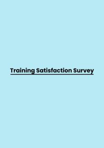 Training Satisfaction Survey