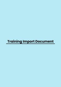 pelatihan Import Document di bali